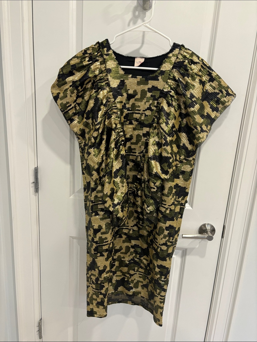 Green Camouflage Midi Dress